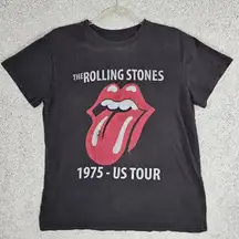 Rolling Stones Shirt Size‎ M Womens 1975 US Tour Rock Roll Band Tee T-shirt