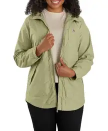 Carhartt Women's jacket Green clay XS hoodie zip up rain defender repellent NEW