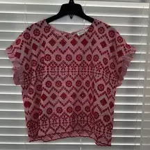 Molly Bracken Red eyelet Women's Top