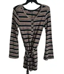 NWT Olivaceous Striped Multicolored Romper. Size M