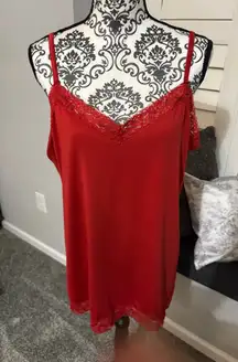 Fashion bug size one X red lace camisole top