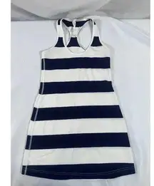 Lululemon Cool Racerback Tank Top Navy Blue White Stripe Size 4