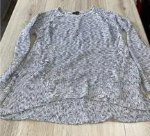 a.n.a Light Gray Knit Top shirt sweater