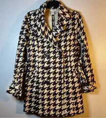 Vertigo Paris Houndstooth Trench Coat SZ:M
