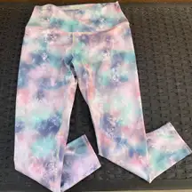 Pastel Pink Purple Blue High Waisted Activewear Leggings