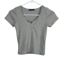 Brandy Melville Striped Zelly Tee one size