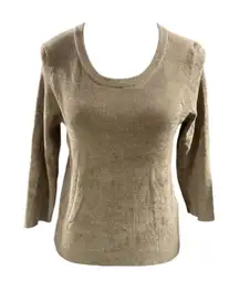 Another Love Light Olive Chenille Ribbed Top