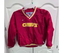 Vintage 90s Reebok NFL Pro Line Kansas City Chiefs Pullover Jacket Medium Korea