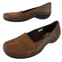 Merrell APURE Saddle Leather Flats 7 QForm OrthoLite Air Cushion Minimalist Fall