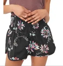 Free People Movement The Way Home Shorts‎ Black Floral Combo size Small