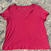 Madewell Women’s Size XS Hot Pink V-Neck T-Shirt