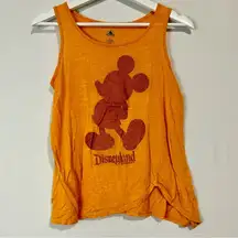 Disney Women’s Disneyland Resort Sleeveless Glitter Mickey Mouse Gold Small EUC