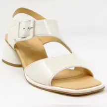 Paul Green Leather Tanya Heeled Sandals w/ Velcro Strap
