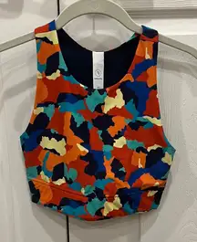 Addison Bay Logan Sports Bra Rainbow Camouflage Size XS