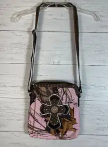 Western Camouflage Crossbody With Bling Cross & Studs