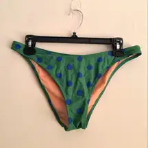 J.Crew Women Green Polka Dot Bikini Swimwear Medium