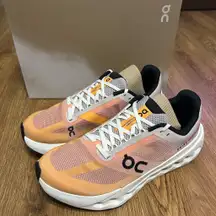 On CLOUDSURFER next tangerine ivory running lace up shoes sneakers new 