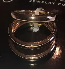 Size 7 Jasmine Lane Gold Tone Ring Triple Stack Set