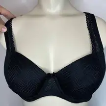 Fruit of the Loom Bra 38C Black 3 Way Convertible Underwire Padded Push Up