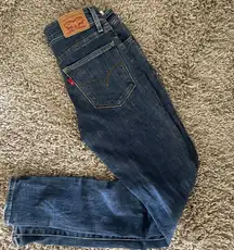 Levi's 711 knee ripped skinny denim jeans pants