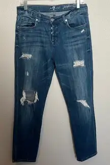 7 for all Mankind Josefina Skinny Boyfriend Size 28