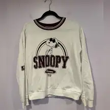 Snoopy white and Maroon college style sweatshirt