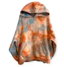 RARE TNA Aritzia Cozy AF Fleece Tie Dye Boyfriend pullover Hoodie Sweatshirt S 2