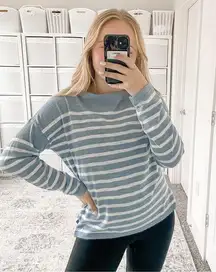 NEW 360 Cashmere Maggie Striped Cotton Sweater