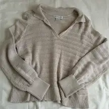 𐙚 Rachel Zoe Knit Collared Vneck Sweater