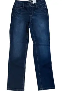 Time and Tru Women's Size 6 Blue‎ Straight Leg Denim Jeans Dark Wash