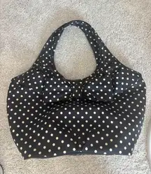 Kate Spade Vintage Purse Travel Tote Diaper Bag Dot Red Black Logo Polka Dot