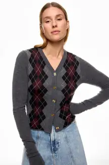Ganni Fine Merino Jacquard Cardigan