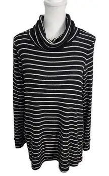 Everleigh Black Stripe Turtleneck Sweater NWT Size XS Soft Striped Sweater