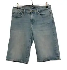 Levi's Classic‎ Bermuda Jean Shorts Women Size 30 Light Blue Jorts Denim Stretch