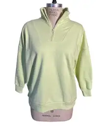 NWT Adore Me Quarter Zip Sweater in Yellow Green Size Small