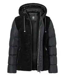 New! Bogner Chaqueta Tizia-dl In Black Shearling Hooded Jacket