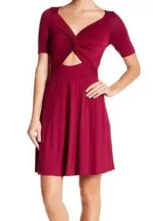 The Vanity Room  Dress Red Twist Cutout