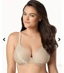 Soma Stunning Support full coverage No Show Minimizer underwire beige Bra 42DD