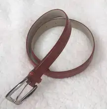 Red Embossed Italian Croco Leather