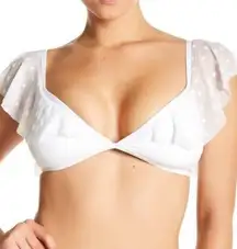 Ella Moss Polka Dot Sheer Sleeves Bikini Top