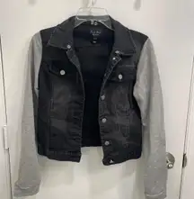 Black And Gray Jean Jacket