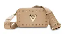 NWT Valentino Orlandi “V” Logo Double Zip Camera Bag with Adjustable Brand Strap