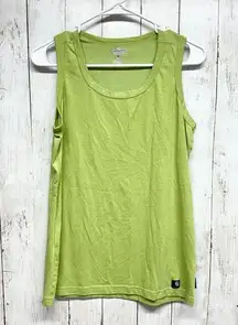 Carhartt Women Tank Top Medium Sleeveless Shirt Green Logo Cotton Basic Casual