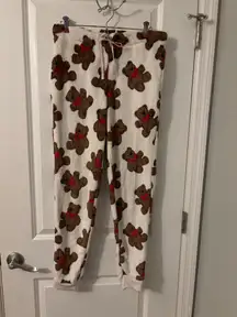 Joyspun Cozy Teddy Bear Print Pajama Pants, Sz M