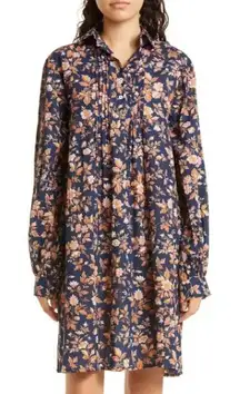 Mille Bonnie Floral Long Sleeve Cotton Shirtdress size small