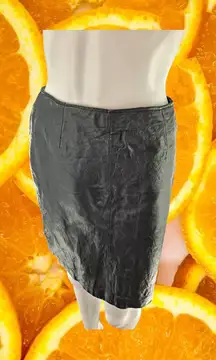 Apostrophe Black Leather Skirt Size 6‎