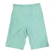 Girlfriend Collective High Rise Mint Green Bike Shorts Style 4011‎ Women’s Sz S