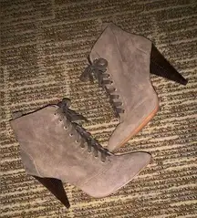 Y2k indie Sleeze Betsey Johnson booties green lace up designer vintage $300