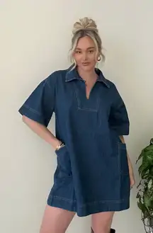 Denim mini dress