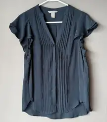 H&M sz S blue navy work blouse